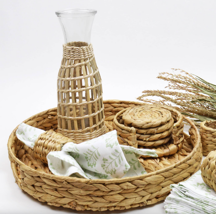 Natural Woven Round Tray