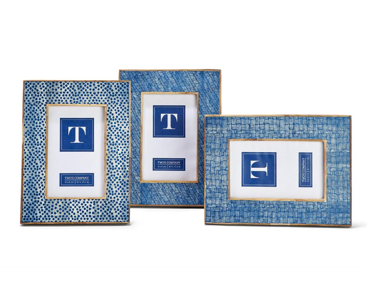 4x6 Blue Dotted Frame