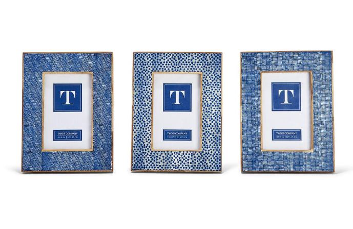 4x6 Blue Dotted Frame