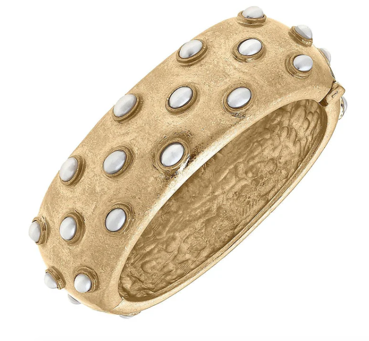 Willow Pearl-Studded Hinge Bracelet