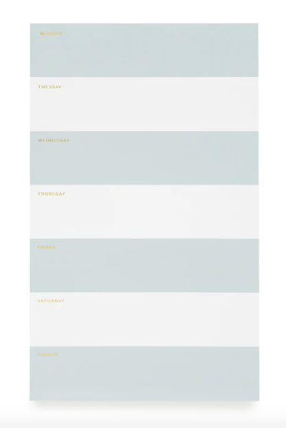 Blue Striped Weekly Pad