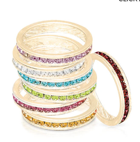 Gold Birthstone Stackable Ring