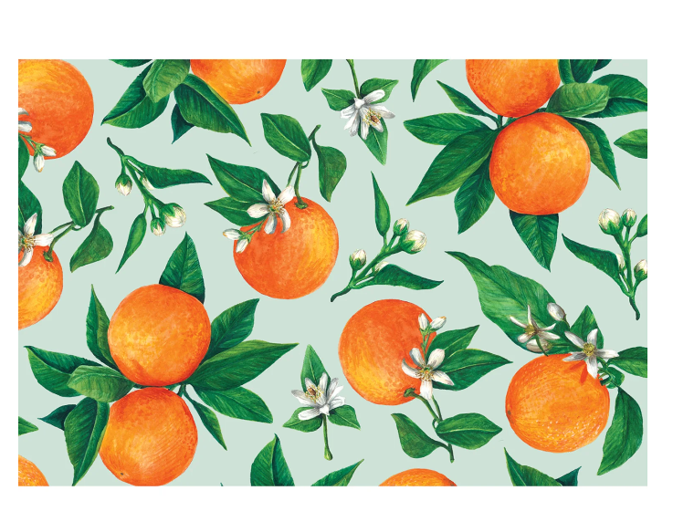 Paper Placemat | Orange Orchard