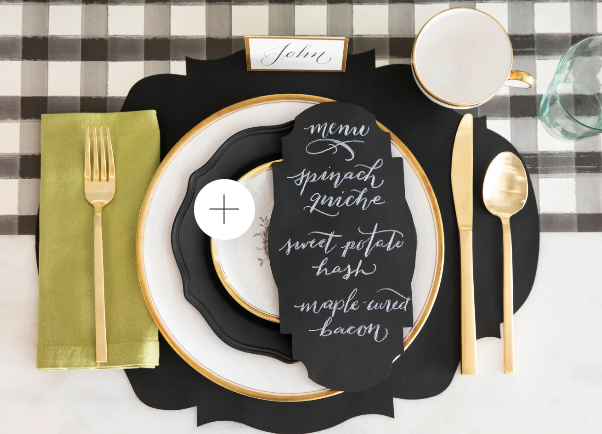 Paper Placemat | Die Cut French Frame