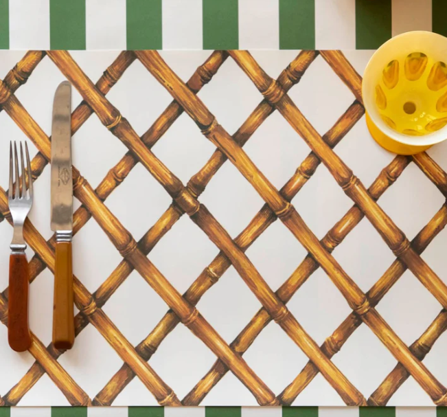 Paper Placemat | Bamboo Lattice