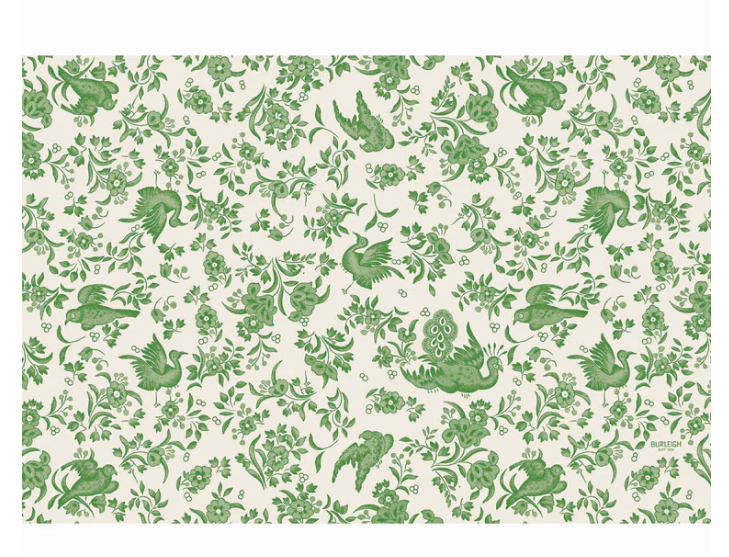 Paper Placemat | Green Regal Peacock