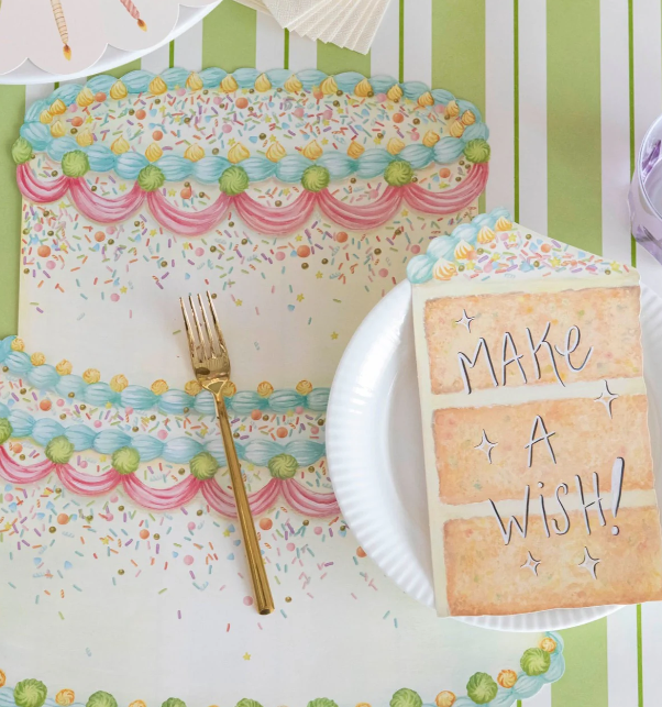 Paper Placemat | Die Cut Birthday Cake