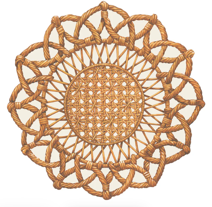 Paper Placemat | Die Cut Rattan Weave