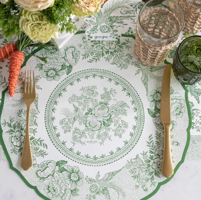 Paper Placemat | Die Cut Green Asiatic