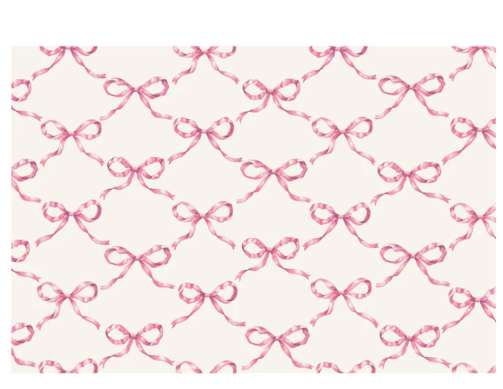 Paper Placemat | Pink Bow Lattice