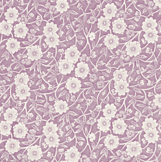 Lilac Calico Cocktail Napkin