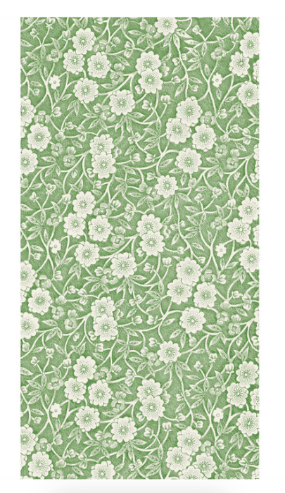 Green Calico Guest Towel