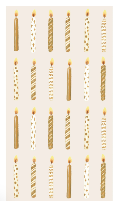 Gold Candles Guest Towel
