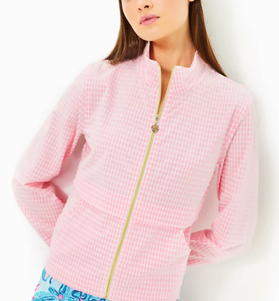 Cocos Jacket | Conch Shell Pink Gingham