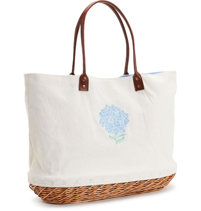 Hydrangea Basket Tote Bag