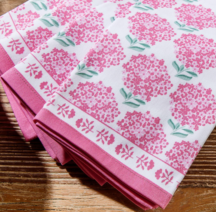 Pink Hydrangea Napkin Set of 4