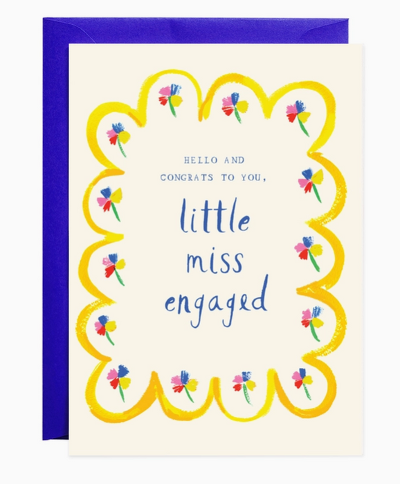 Little Miss Engaged Card