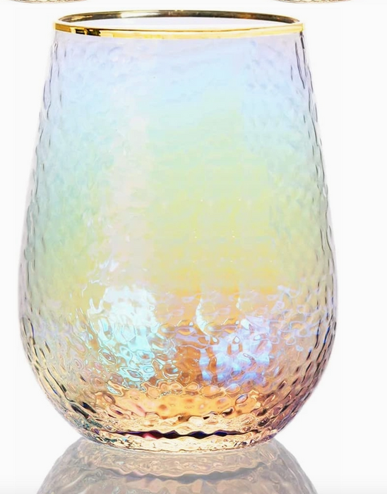 Iridescent Stemless Wine Glass (Set of 4)
