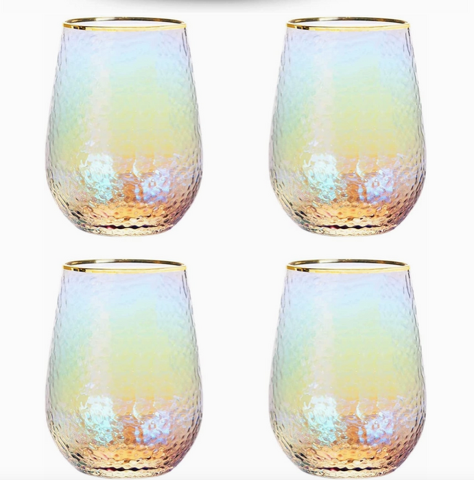 Iridescent Stemless Wine Glass (Set of 4)