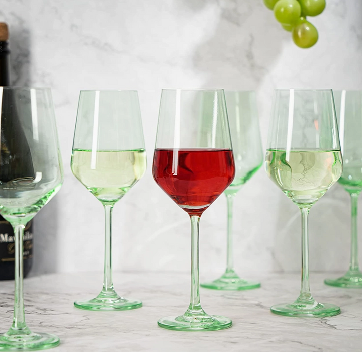 Mint Colored Wine Glass