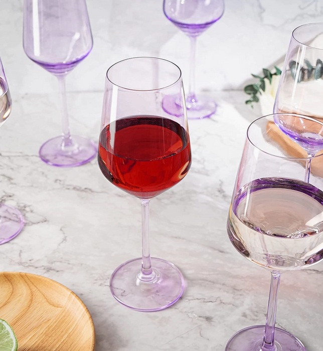 Purple Colored Wine Glass