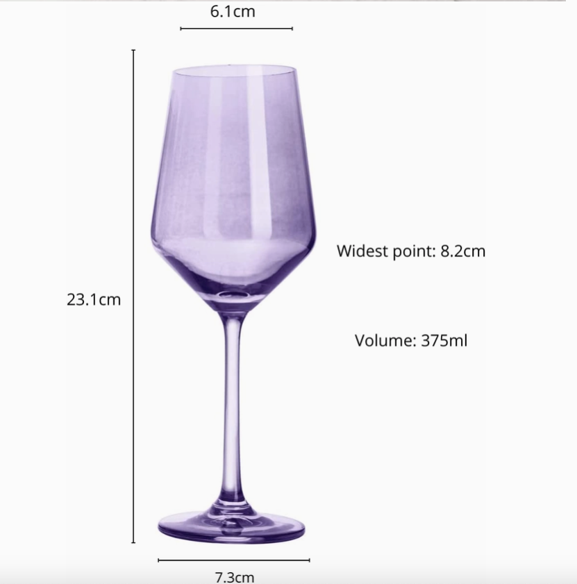 Purple Colored Wine Glass – Lovely Paperie & Gifts
