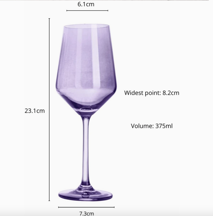 Purple Colored Wine Glass
