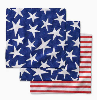Geometry Dishcloth Set | Stars and Stripes