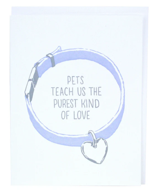 Pet Collar Sympathy Card