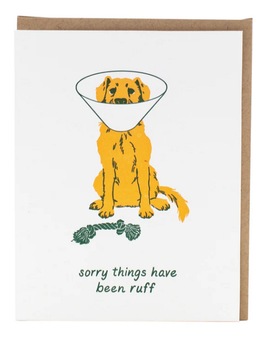 Dog with Cone Support Card