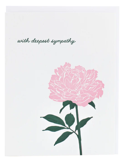 Blooming Peony Sympathy Card