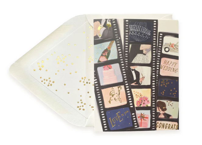 Just Like the Movies Wedding Card