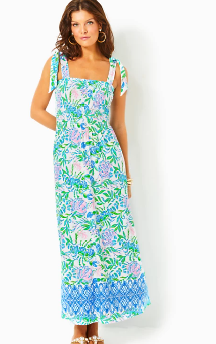 Kailua Smocked Maxi Dress | Resort White Just A Pinch Engineered Knit Dress
