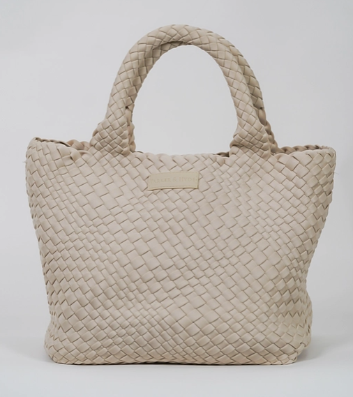 Bone Woven Tote