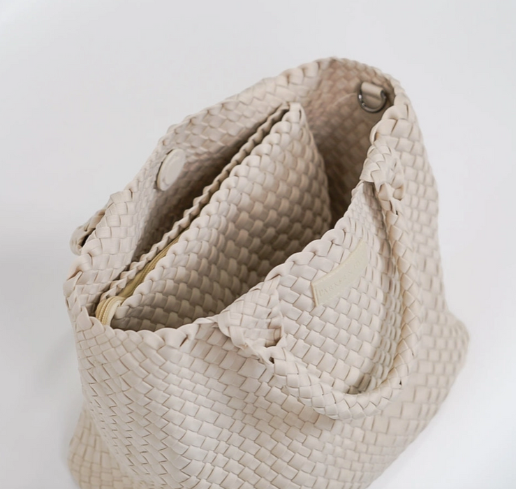 Bone Woven Tote