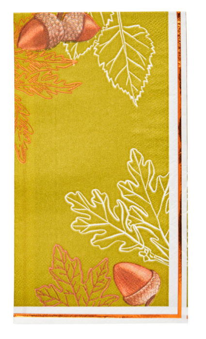 Wavy Acorn & Oak Guest Towel
