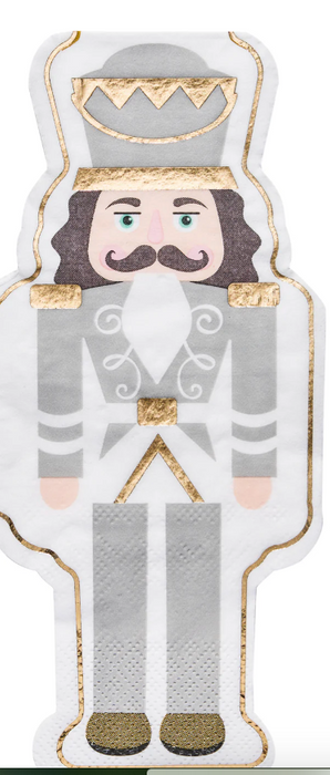 Gilded Nutcracker Die Cut Guest Towel