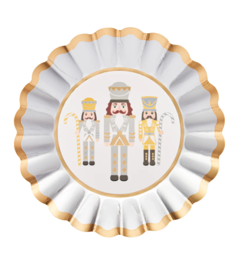Gilded Nutcracker Wavy Salad Plate