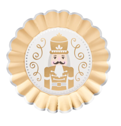 Gilded Nutcracker Wavy Dinner Plate