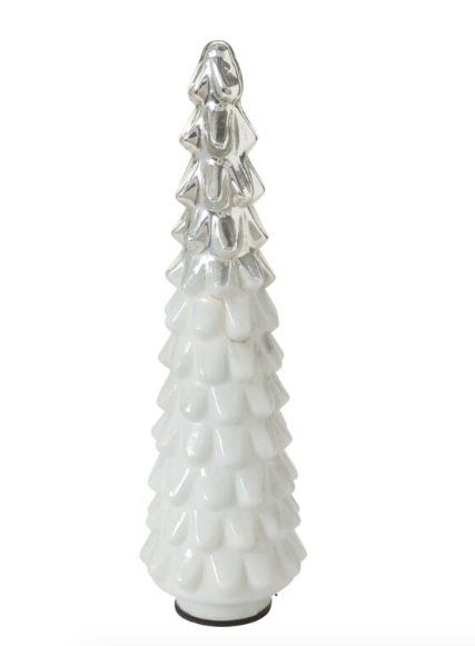 Glass White/Silver Tree