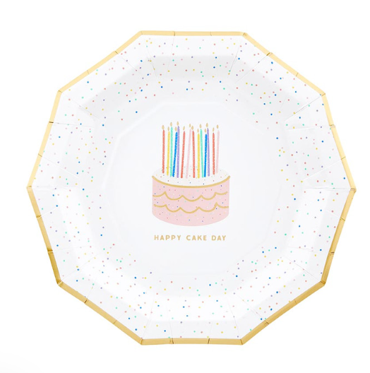 Decagon Happy Cake Day Plates