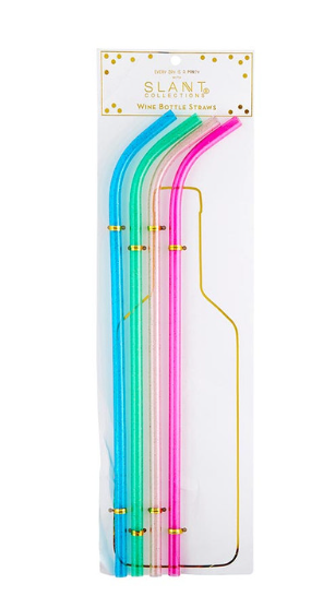 Multicolor Wine Bottle Straws