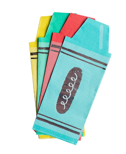 School Days Large Crayon Napkins