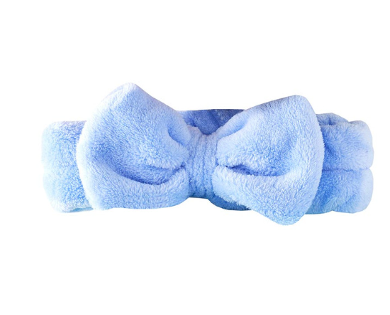 Periwinkle Spa Plush Bow Headband
