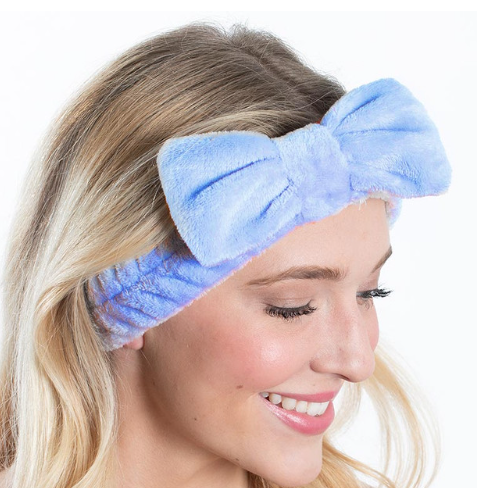Periwinkle Spa Plush Bow Headband