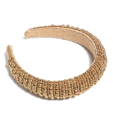 Beaded Gold Headband