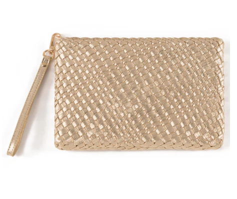 Blythe Zip Wristlet | Gold