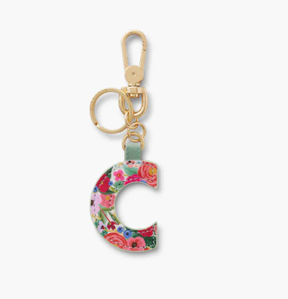 Garden Party Monogram Keyring | C