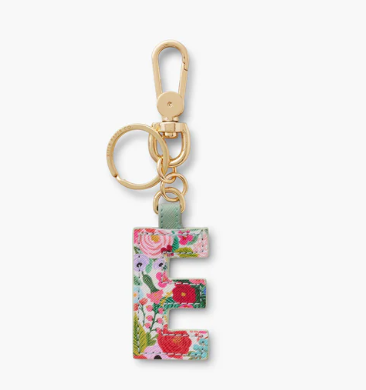 Garden Party Monogram Keyring | J