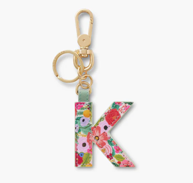 Garden Party Monogram Keyring | K